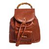 Image 1 : Gucci Vintage Brown Leather Mini Bamboo Backpack