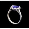 Image 4 : 14KT White Gold 2.76 ctw Tanzanite and Diamond Ring