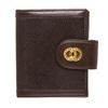 Image 1 : Bvlgari Brown Leather Card Holder Small Wallet