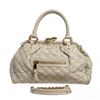 Image 1 : Marc Jacobs Beige Quilted Leather Stam Satchel Handbag