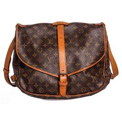 Louis Vuitton Monogram Canvas Leather Saumur 35 cm Messenger Bag