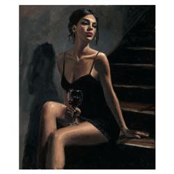 Girl with Red at Stairs II by Perez, Fabian