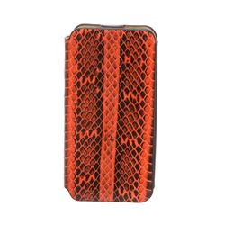 MCM Orange Snakeskin Flap Closure Iphone5 Case