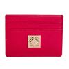 Image 1 : Christian Dior Pink Textured Leather Card Holder Wallet