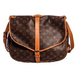 Louis Vuitton Monogram Canvas Leather Saumur 35 cm Messenger Bag
