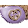 Image 5 : Gucci Beige Metallic Purple Canvas Leather GG Crossbody Bag