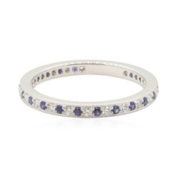 0.3 ctw Diamond And Sapphire Ring - Platinum