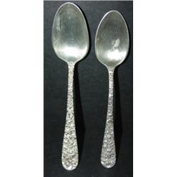 2 STIEFF STERLING SILVER SPOONS