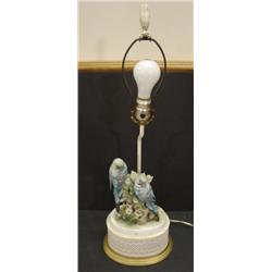 FIGURAL PORCELAIN BIRD LAMP