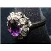 Image 2 : WHITE GOLD AMETHYST & DIAMOND RING