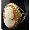 Image 2 : YELLOW GOLD CAMEO RING