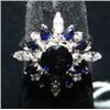 Image 1 : WHITE GOLD SAPPHIRE & DIAMOND RING