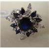 Image 3 : WHITE GOLD SAPPHIRE & DIAMOND RING