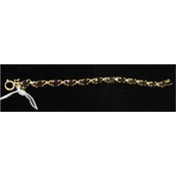 YELLOW GOLD GARNET BRACELET