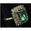Image 4 : YELLOW GOLD EMERALD & DIAMOND RING