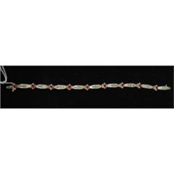 YELLOW GOLD DIAMOND & RUBY BRACELET