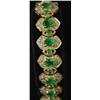 Image 4 : YELLOW GOLD EMERALD & DIAMOND BRACELET