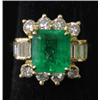 Image 1 : YELLOW GOLD EMERALD & DIAMOND RING