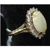 Image 2 : YELLOW GOLD OPAL & DIAMOND RING