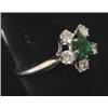Image 1 : WHITE GOLD EMERALD & DIAMOND RING