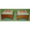 Image 1 : PR. OF WALNUT NEEDLEPOINT STOOLS
