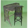 Image 1 : BLACK WICKER DESK & CHAIR