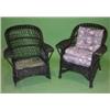 Image 1 : PAIR OF WICKER CHAIRS.