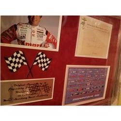 Mario Andretti Bick Yard Indy   Sgnature on official stationary