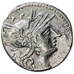 ROMAN REPUBLIC: P. Calpurnius, 133 BC, AR denarius (3.49g), Rome. VF-EF