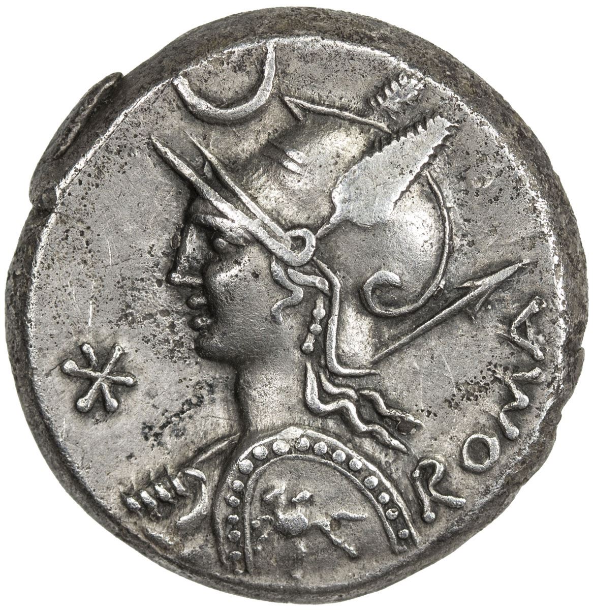 112 Bc ROMAN REPUBLIC: P. Licinius Nerva, 113/112 BC, AR denarius (4.11g ...