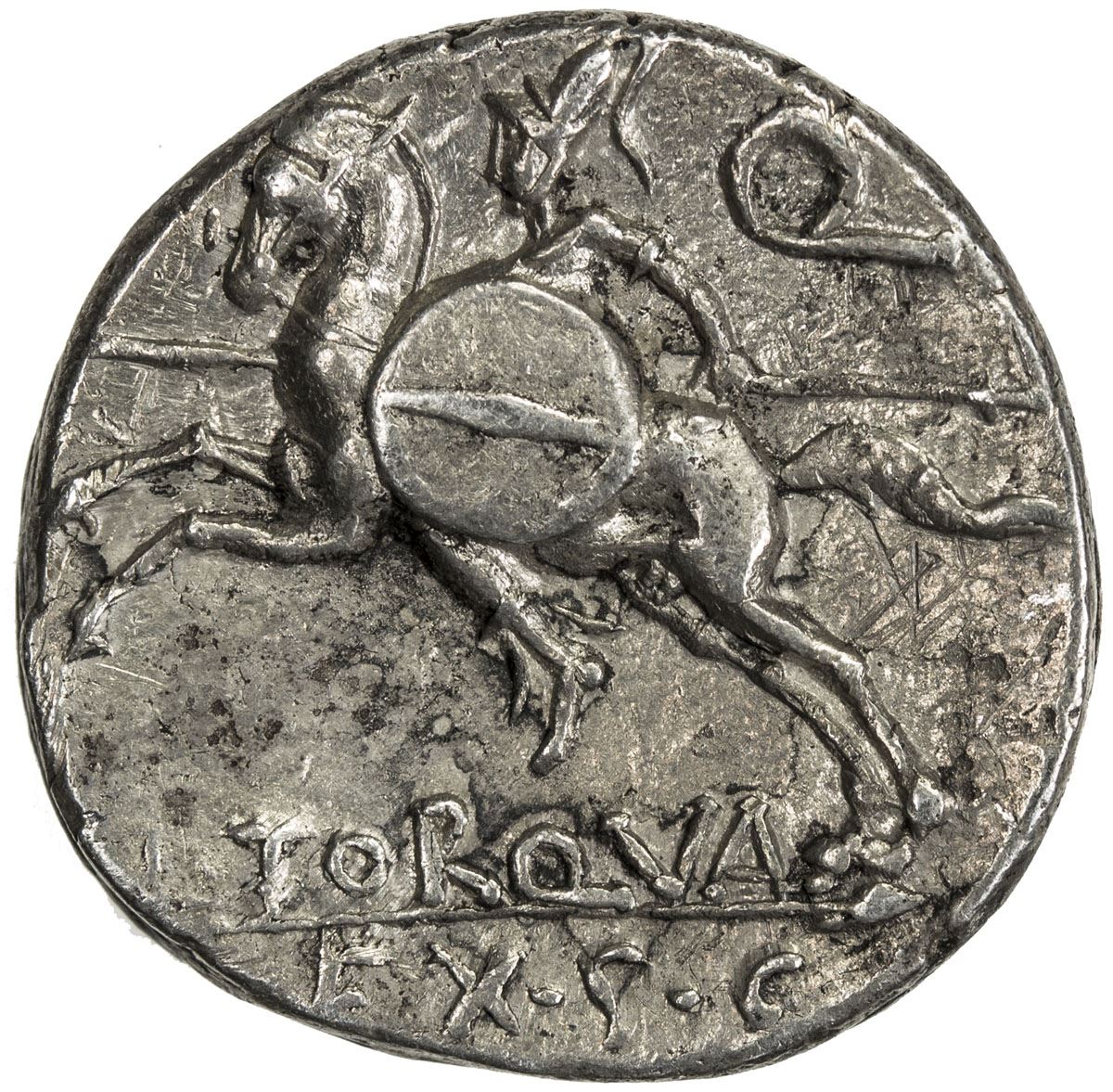 112 Bc ROMAN REPUBLIC: L. Manlius Torquatus, 113/112 BC, AR denarius (3.94g ...