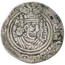 ARAB-SASANIAN: 'Atiya b. al-Aswad, fl. 689-696, AR drachm (3.70g), KLMAN (Kirman), AH73. F