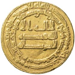 ABBASID: al Mu'tasim, 833-842, AV dinar (4.19g), Madinat al-Salam, AH225. VF
