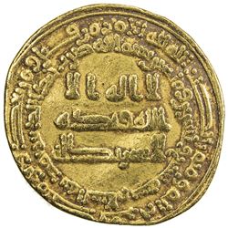 ABBASID: al Wathiq, 842-847, AV dinar (3.91g), Madinat al-Salam, AH227. VF