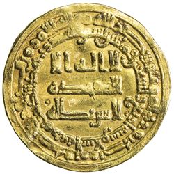 ABBASID: al-Muktafi, 902-908, AV dinar (4.11g), Madinat al-Salam, AH294. VF