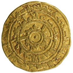 FATIMID: al-Mu'izz, 953-975, AV dinar (4.12g), al-Mansuriya, AH361. VF