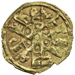 FATIMID: al-Mustansir, 1036-1094, AV 1/4 dinar (0.99g) (Siqilliya), AH455. EF