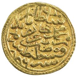 OTTOMAN EMPIRE: Bayezit II, 1481-1512, AV sultani (3.44g), Kostantiniye, AH886. EF-AU