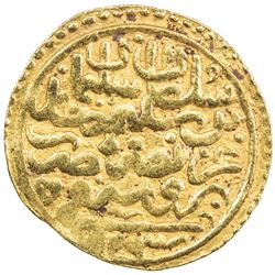 OTTOMAN EMPIRE: Suleyman I, 1520-1566, AV sultani (3.47g), Bursa, AH926. VF
