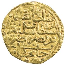 OTTOMAN EMPIRE: Suleyman I, 1520-1566, AV sultani (3.47g), Canca, AH926. VF