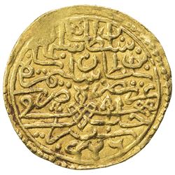 OTTOMAN EMPIRE: Suleyman I, 1520-1566, AV sultani (3.31g), Halab, AH926 (frozen). EF