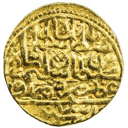 OTTOMAN EMPIRE: Suleyman I, 1520-1566, AV sultani (3.47g), Zabid, AH954 (?). VF-EF