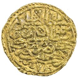 OTTOMAN EMPIRE: Selim II, 1566-1574, AV sultani (3.42g), Halab, AH974. VF