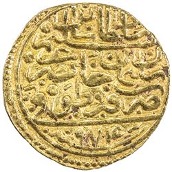OTTOMAN EMPIRE: Selim II, 1566-1574, AV sultani (3.48g), Kratova, AH974. EF