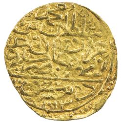 OTTOMAN EMPIRE: Mehmet III, 1595-1603, AV sultani (3.46g), Dimashq, AH1003. VF