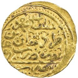 OTTOMAN EMPIRE: Mehmet III, 1595-1603, AV sultani (3.46g), Misr, AH1003. EF
