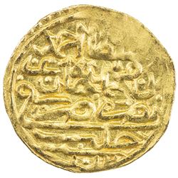 OTTOMAN EMPIRE: Ahmed I, 1603-1617, AV sultani (3.45g), Halab, AH1012. EF