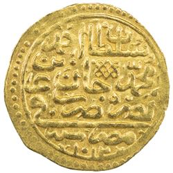 OTTOMAN EMPIRE: Ahmed I, 1603-1617, AV sultani (3.49g), Misr, AH1012. EF