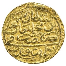 OTTOMAN EMPIRE: Ahmed I, 1603-1617, AV sultani (3.47g), Trabzon (Trebizond), AH1012. VF-EF