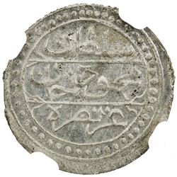 ALGIERS: Mahmud II, 1809-1830, AR 1/8 budju, Jaza'ir, AH1244. NGC MS66